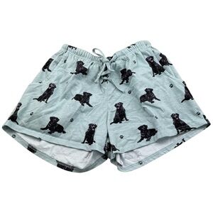 Comfies Black Lab Dog Print Lounge‎ Pajama Shorts Womens S Soft Sleepwear Cute